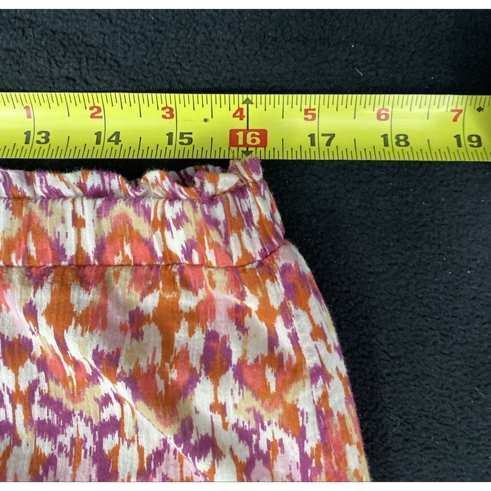 Eddie Bauer Skirt Womens Small Pink Orange Tie Dye AOP Midi Elastic Waist Lined - Picture 9 of 10